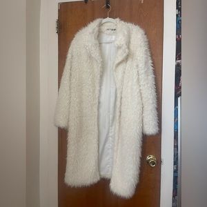 White Fur Trenchcoat